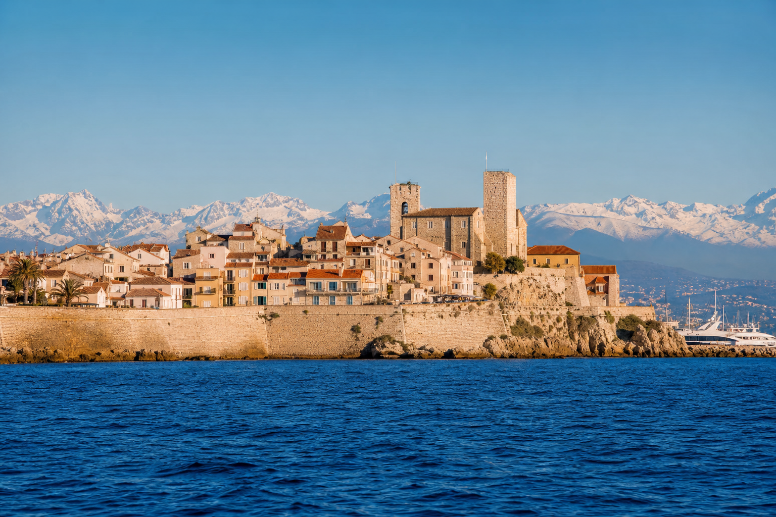 Antibes old town above the sea